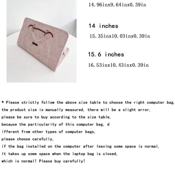 Pink Laptop Case with Pearl Handle - Picture 3 of 6